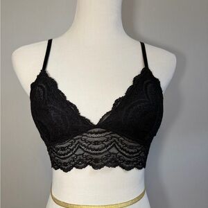 Express Lace Bralettes M Black and Lavender- set of 4.